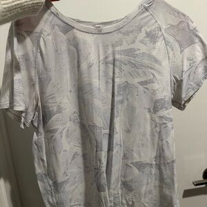 lululemon athletica White Gray Short Sleeve Tee